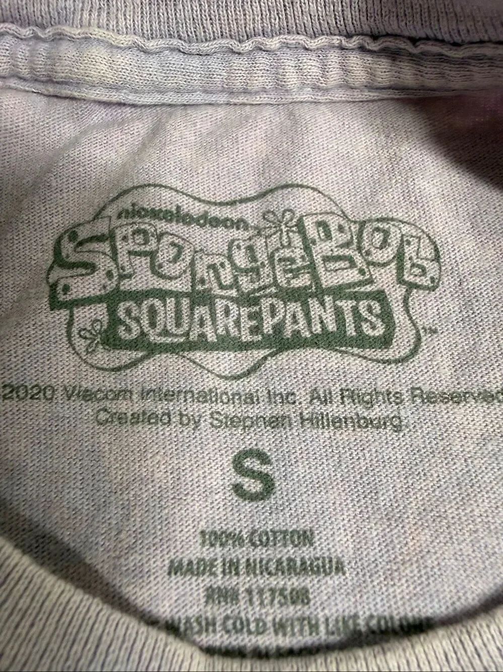 SpongeBob SquarePants Purple Crop T Shirt Womens Size S Rare Collectible Cartoon - Picture 3 of 6